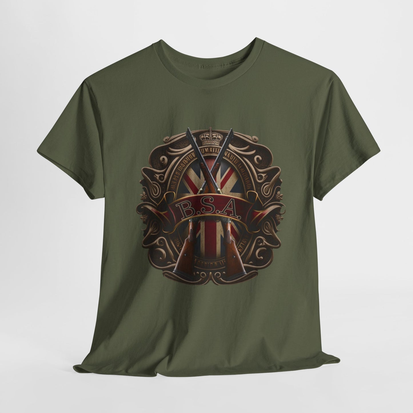 Classic BSA Motorcycles T-Shirt - Gildan® 5000 Heavy Cotton™, Perfect for Riders & Collectors