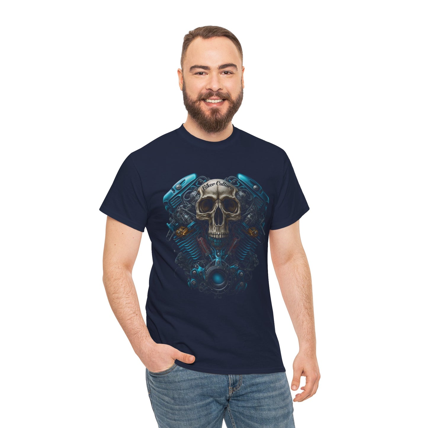 Biker Culture V-Twin Graphic Tee - Made with Midweight Fabric and Classic Fit