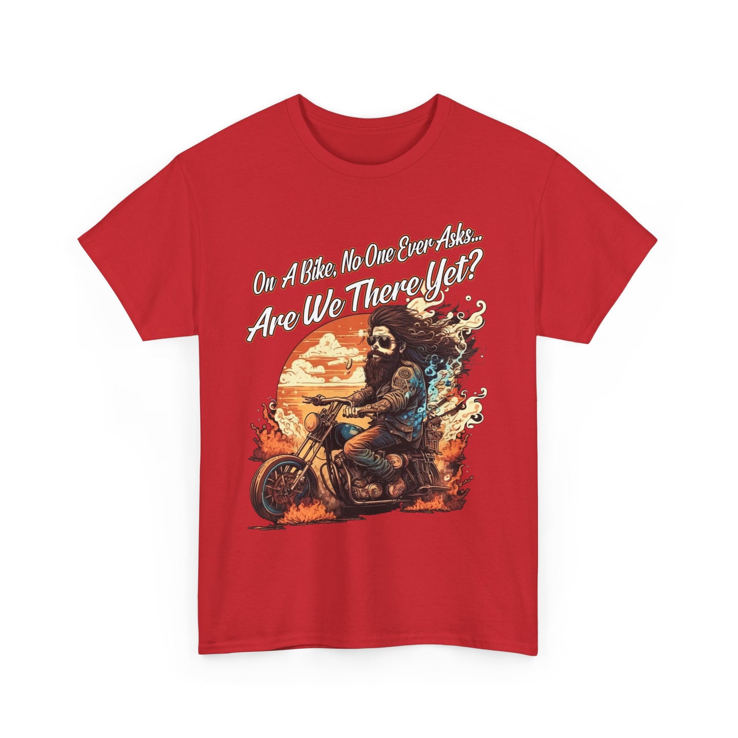 Heavy Cotton 'Are We There Yet?' Biker Tee - Classic Style for Road Warriors