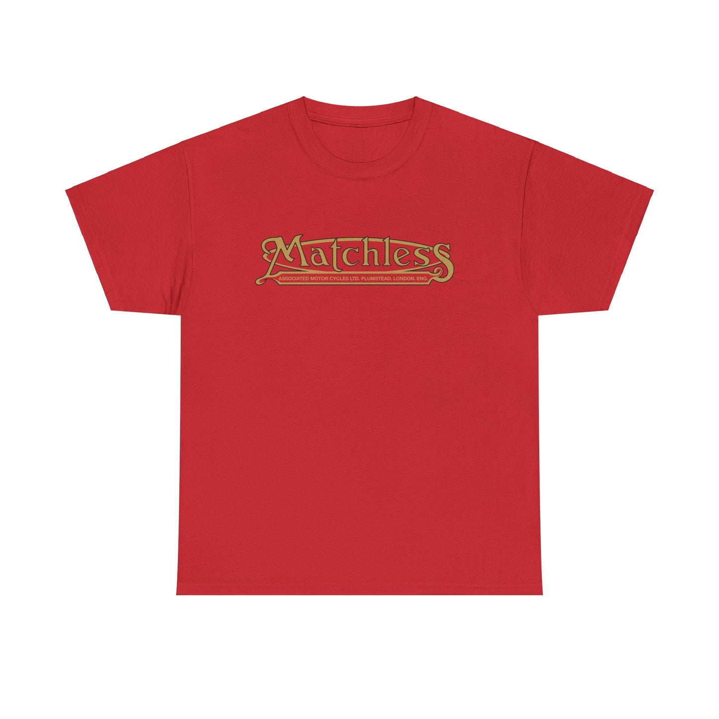 Elegant Rib Collar Matchless Motorcycles Logo T-shirt