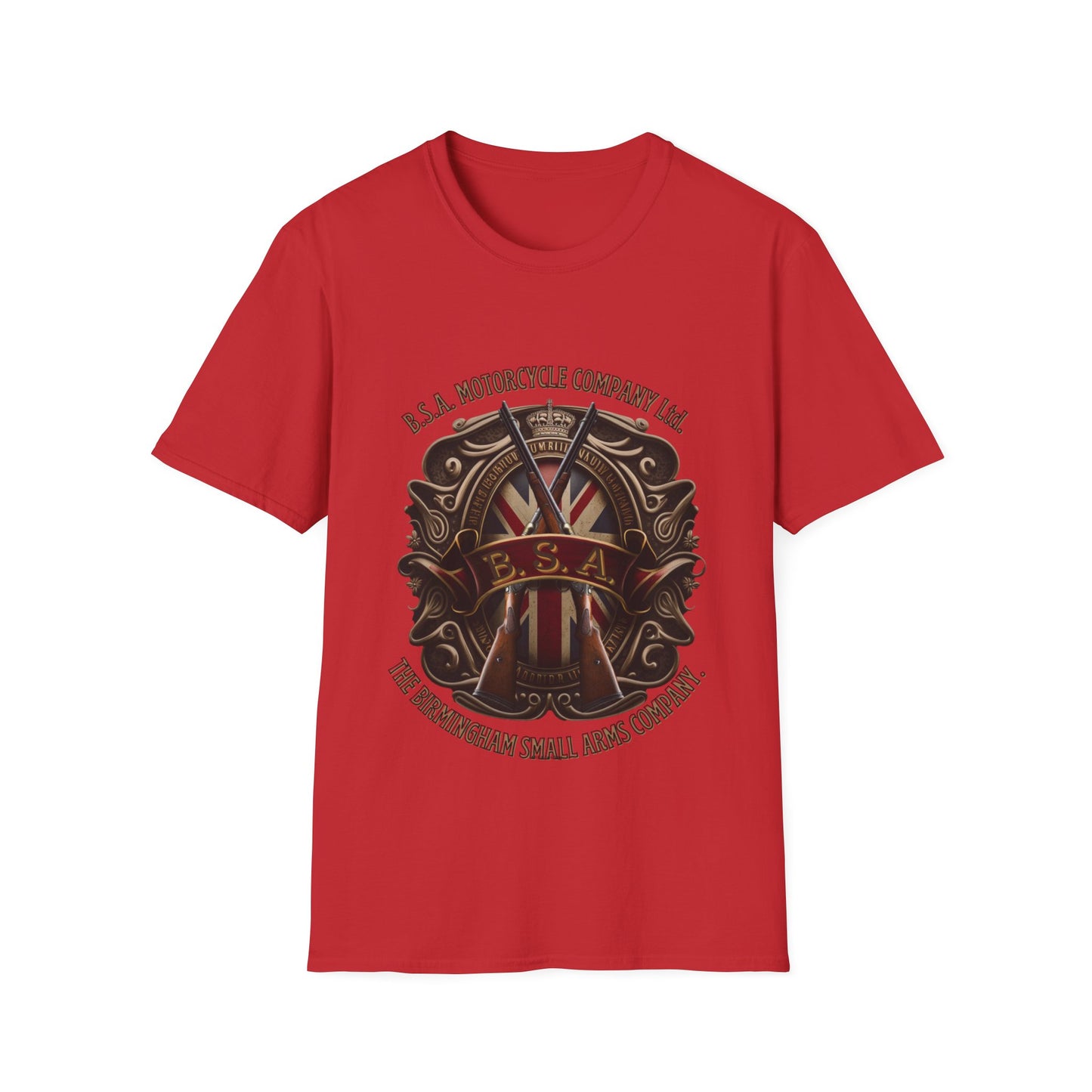 BSA Motorcycle Company Heritage Tee - Gildan® 5000 Heavy Cotton™, Classic Comfort for Enthusiasts
