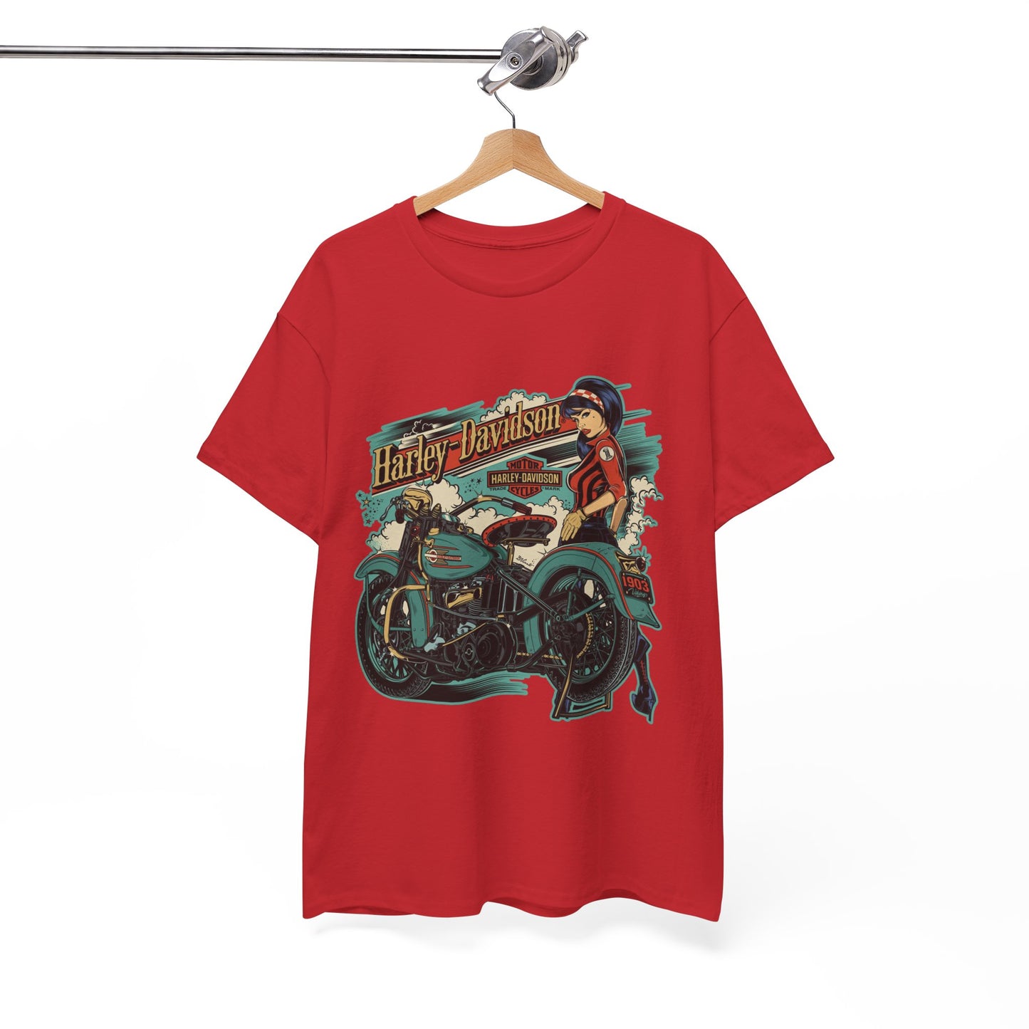 Harley-Davidson 1903 Retro T-Shirt - Gildan® 5000 Heavy Cotton™, Timeless Style, Built for Riders