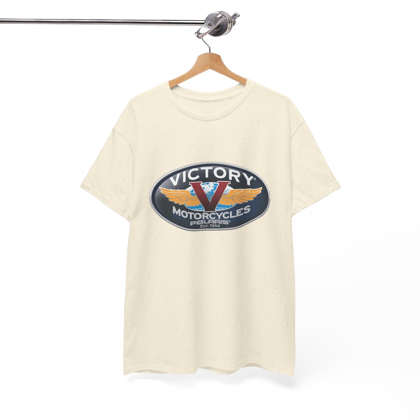 Victory Polaris Logo Tee - Gildan® 5000 Heavy Cotton™, Quality Fabric for the Modern Biker
