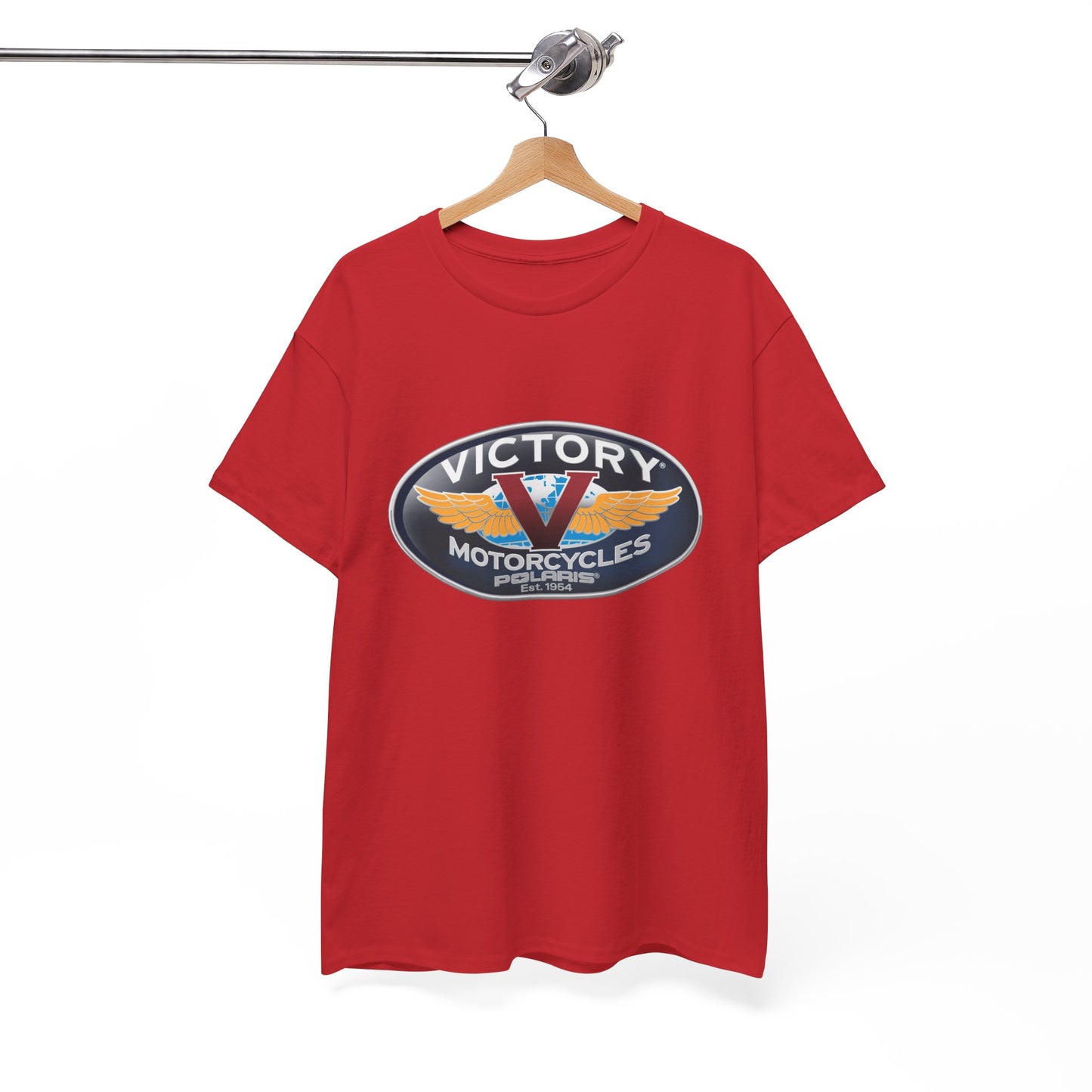 Victory Polaris Logo Tee - Gildan® 5000 Heavy Cotton™, Quality Fabric for the Modern Biker