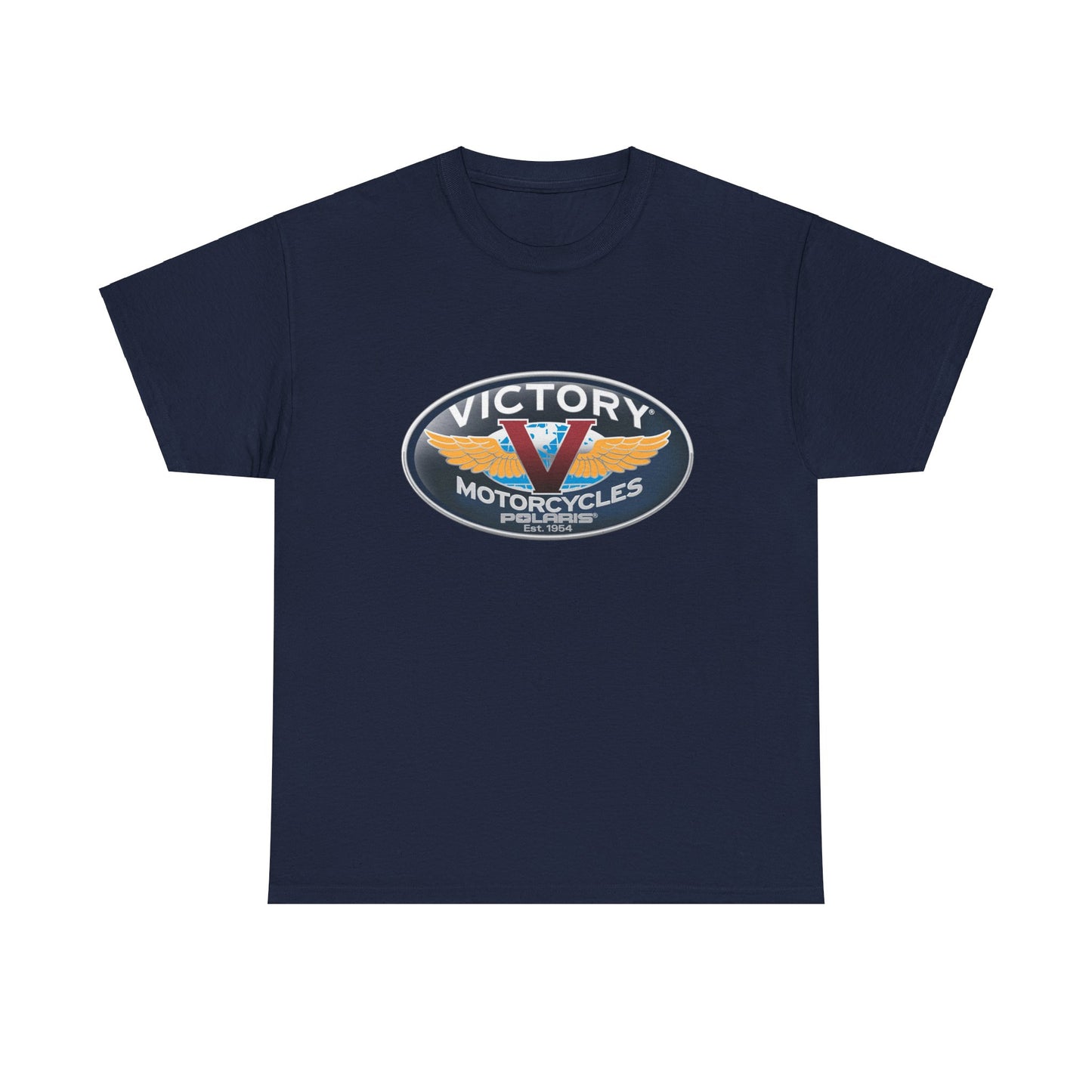 Victory Polaris Logo Tee - Gildan® 5000 Heavy Cotton™, Quality Fabric for the Modern Biker