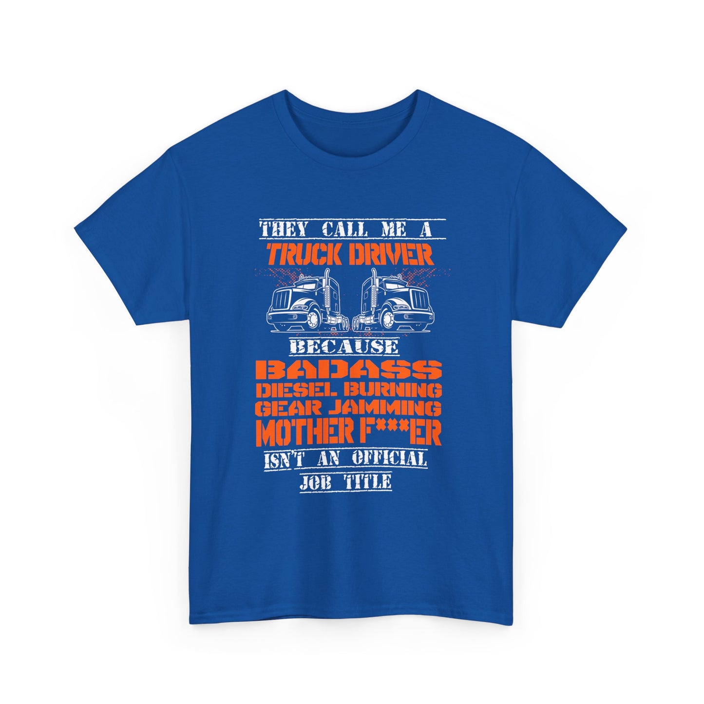 Bad Ass Trucker Tee - Gildan® 5000 Heavy Cotton™ Adult T-Shirt, Tough Design & Classic Fit