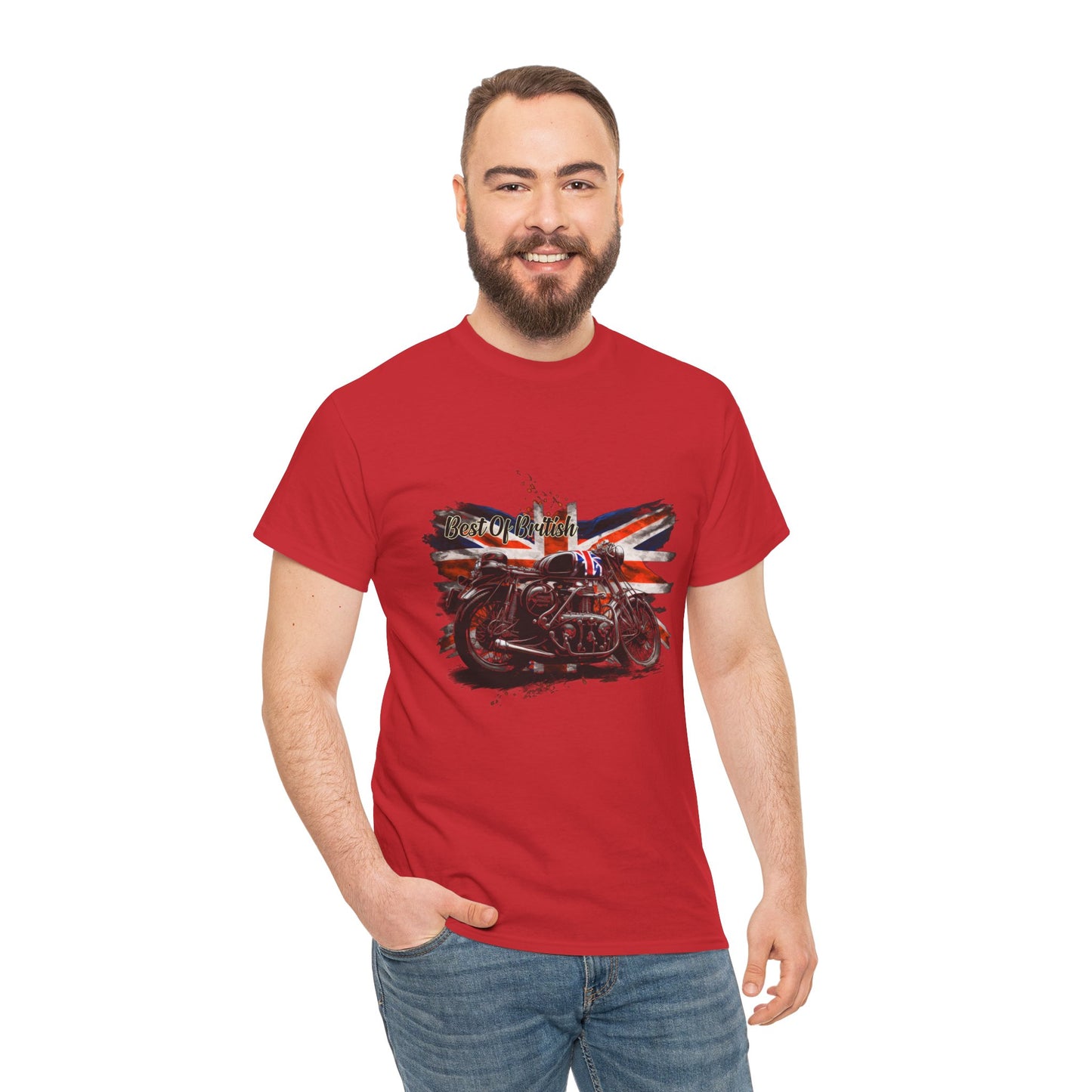 Classic Fit Best of British Biker Shirt - Double-Needle Hems