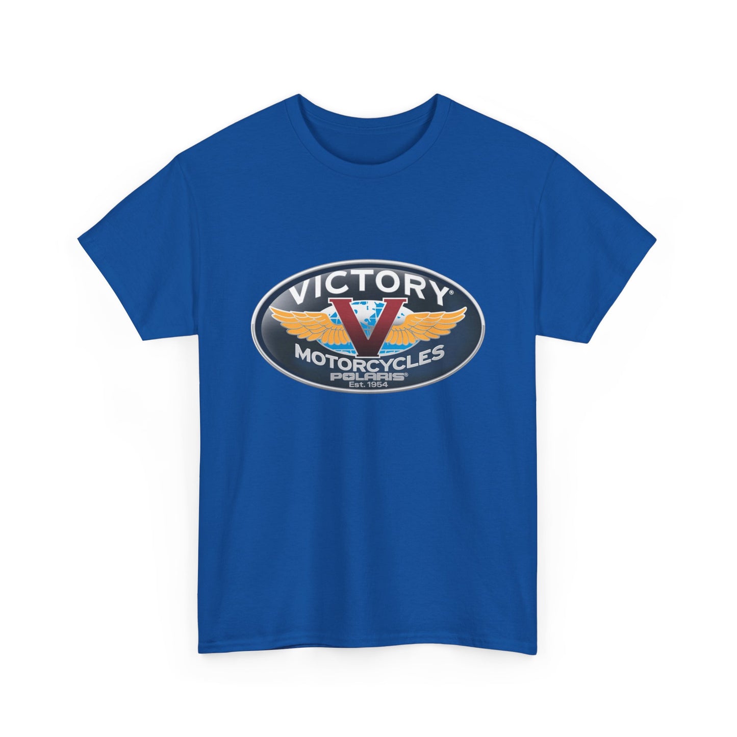 Victory Polaris Logo Tee - Gildan® 5000 Heavy Cotton™, Quality Fabric for the Modern Biker