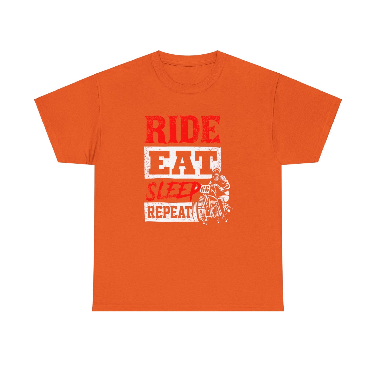 Ride, Eat, Sleep, Repeat Lifestyle Tee | Gildan® 5000 Heavy Cotton™ - Classic Comfort for Bikers