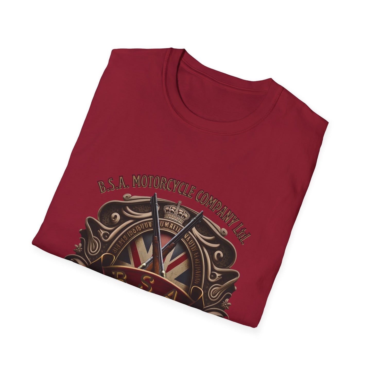 BSA Motorcycle Company Heritage Tee - Gildan® 5000 Heavy Cotton™, Classic Comfort for Enthusiasts