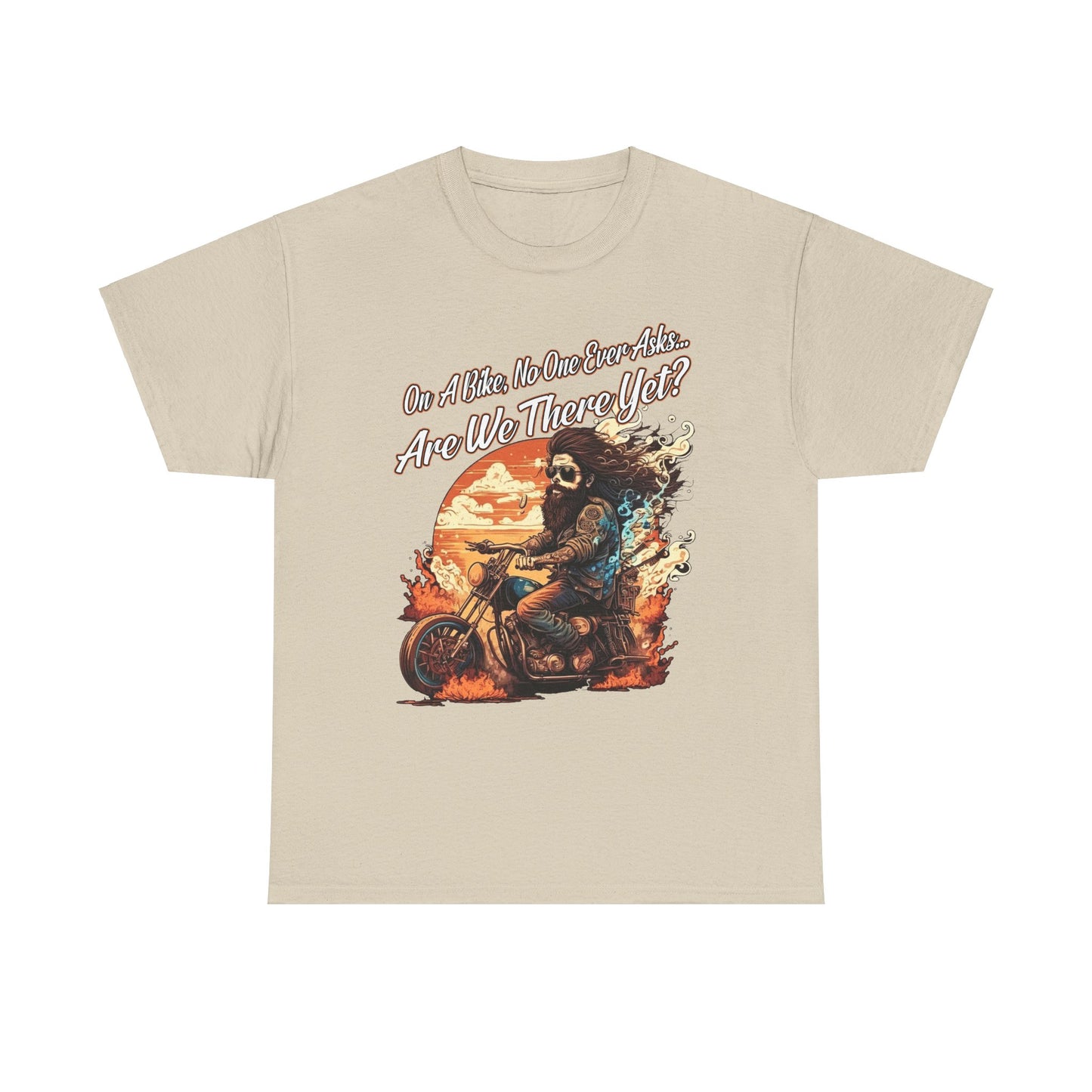 Heavy Cotton 'Are We There Yet?' Biker Tee - Classic Style for Road Warriors