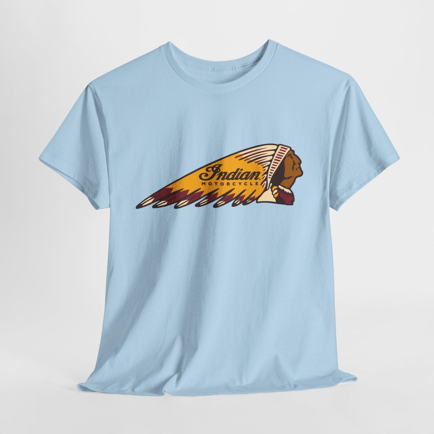 Indian Motorcycles Classic Tee - Gildan® 5000 Heavy Cotton™, Iconic Design, Perfect for Every Biker