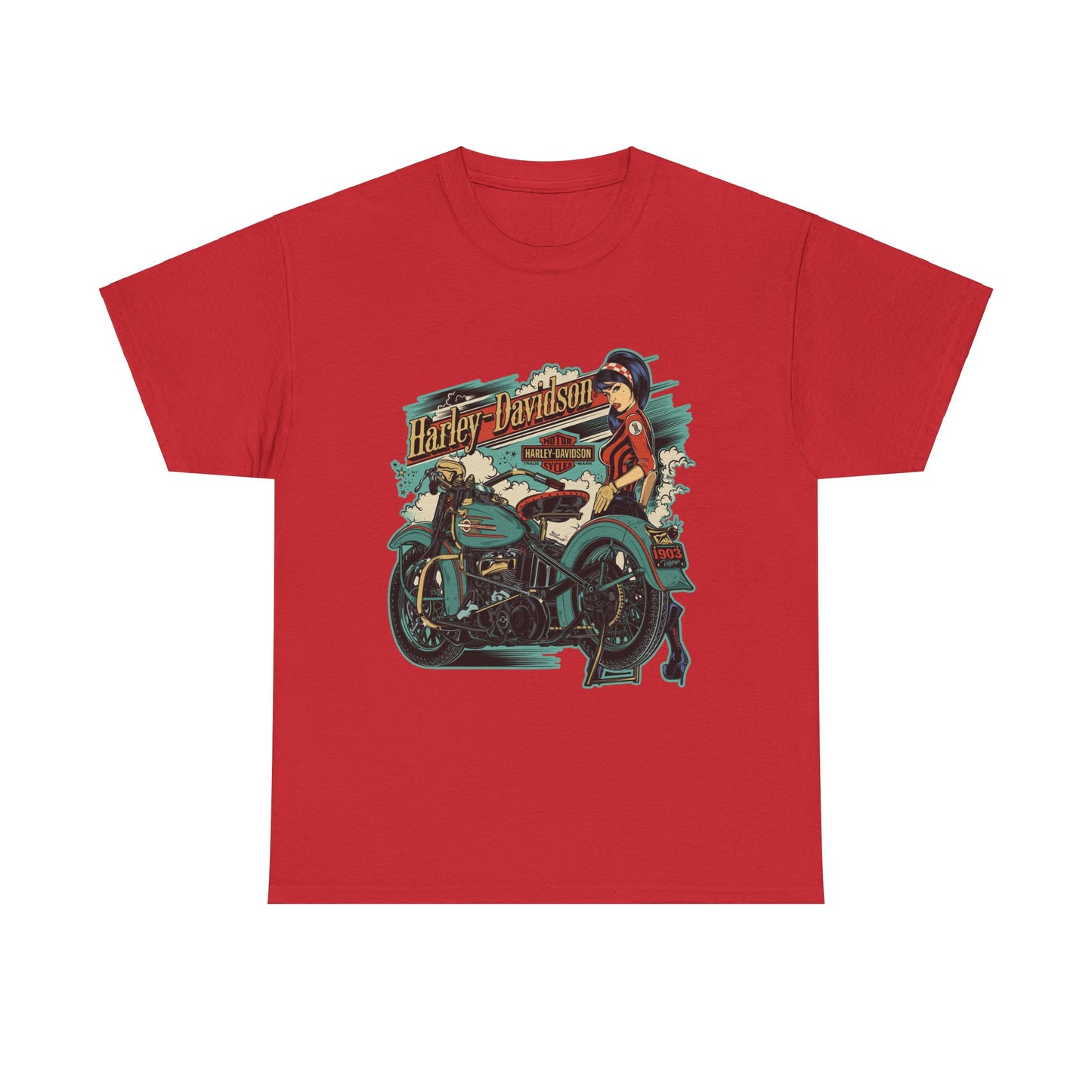 Harley-Davidson 1903 Retro T-Shirt - Gildan® 5000 Heavy Cotton™, Timeless Style, Built for Riders