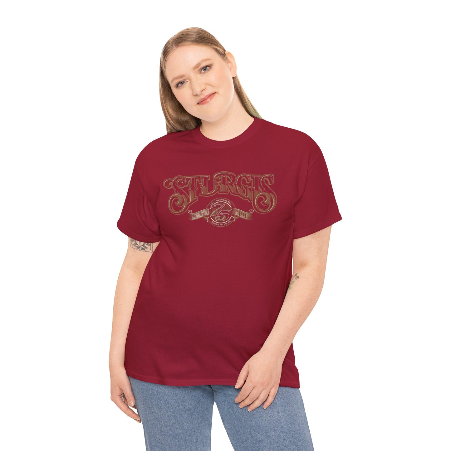 Sturgis 75th Tee - Gildan® 5000 Heavy Cotton™, Classic Midweight Fabric