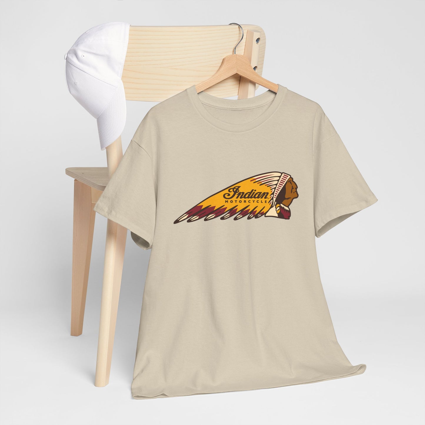 Indian Motorcycles Classic Tee - Gildan® 5000 Heavy Cotton™, Iconic Design, Perfect for Every Biker