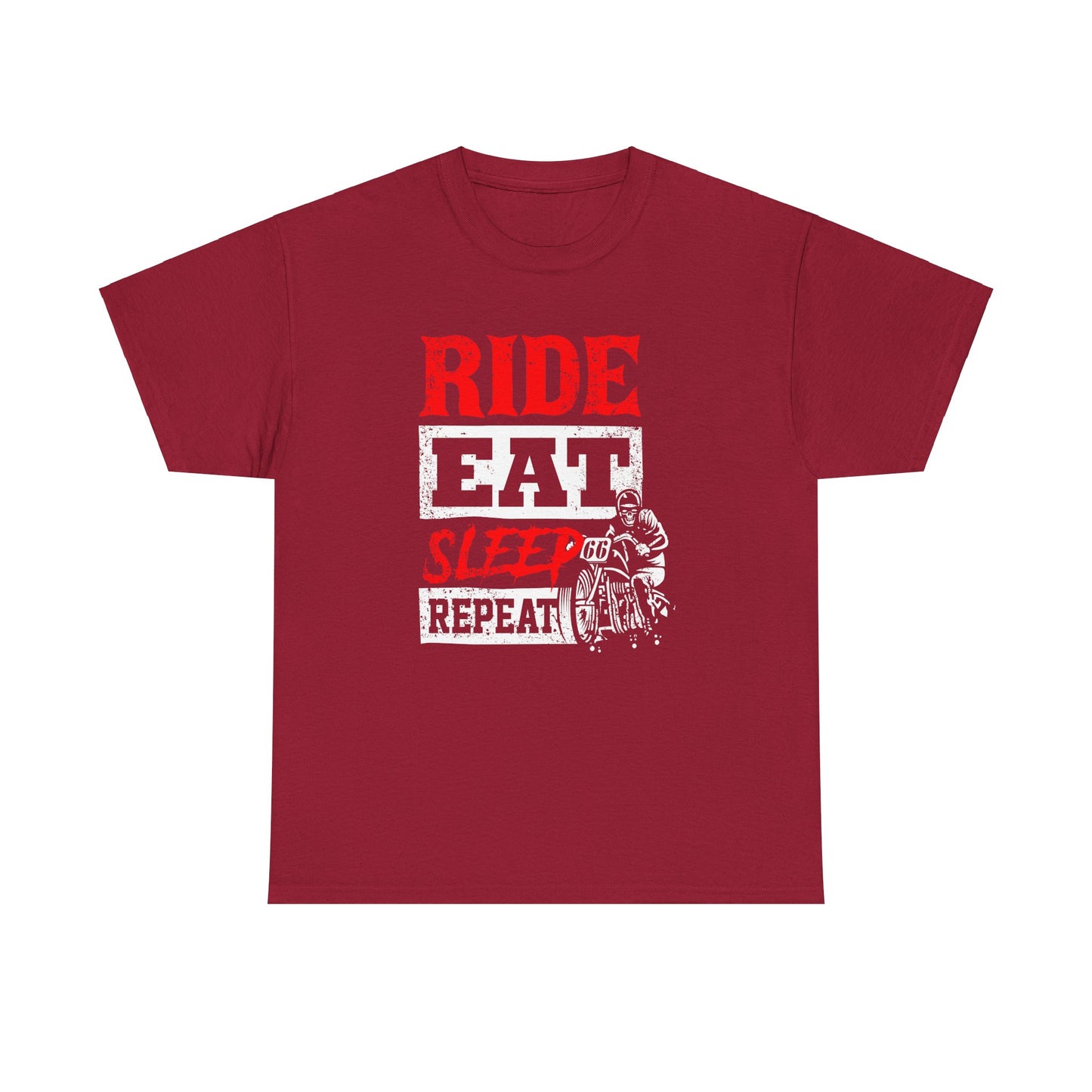 Ride, Eat, Sleep, Repeat Lifestyle Tee | Gildan® 5000 Heavy Cotton™ - Classic Comfort for Bikers