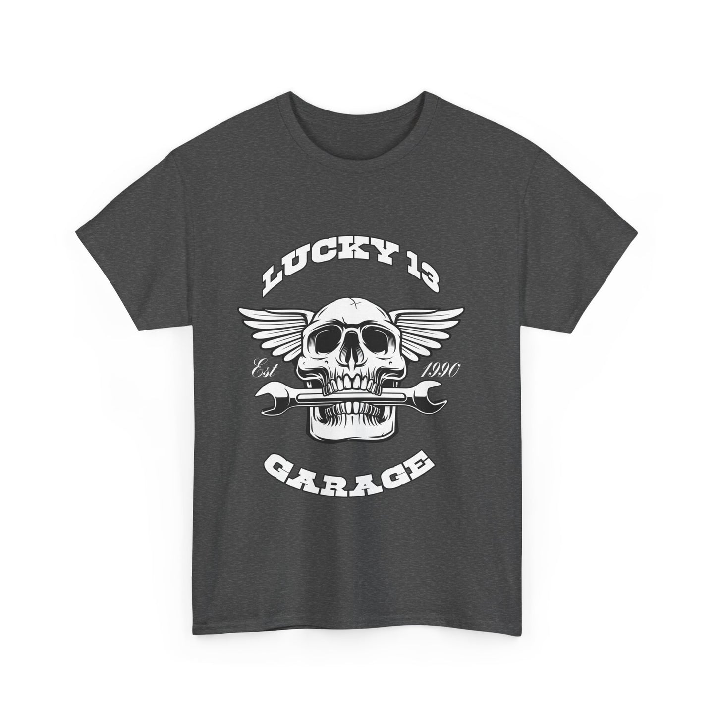 Lucky 13 Motorcycle Tee - Gildan® 5000 Heavy Cotton™, Iconic Design, Midweight Fabric for Everyday Wear