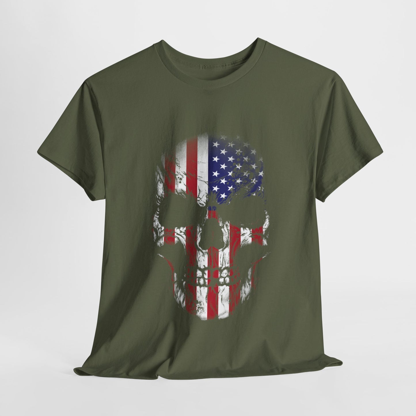 Rock the Classic Fit USA Skull Flag Tee