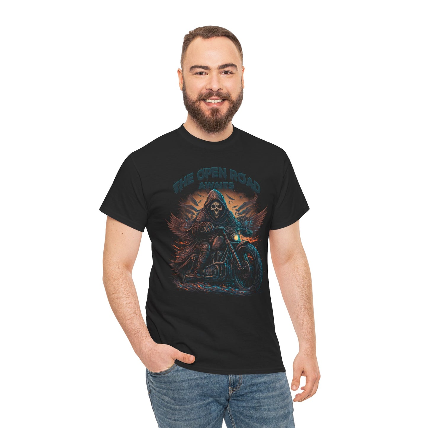 The Grim Reaper, The Open Road Awaits Shirt - Classic Fit for Endless Journeys