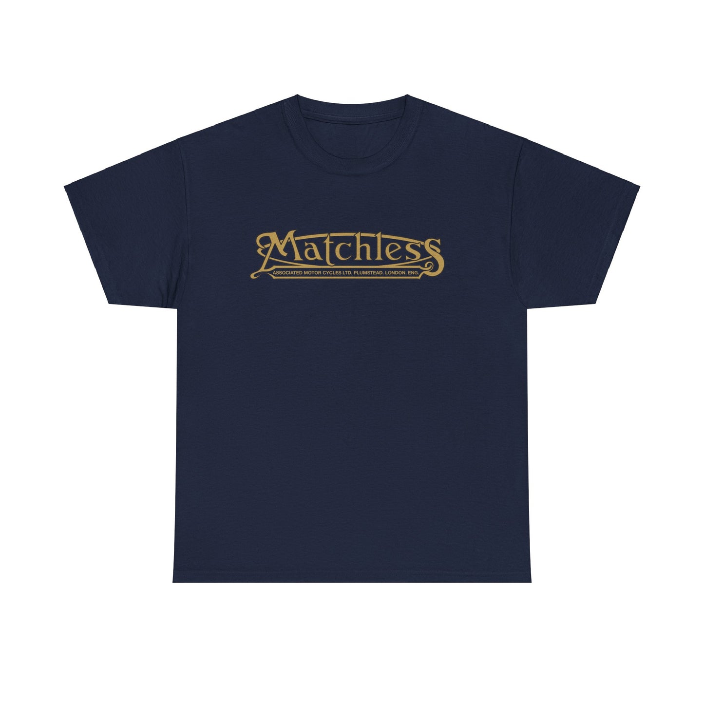 Elegant Rib Collar Matchless Motorcycles Logo T-shirt