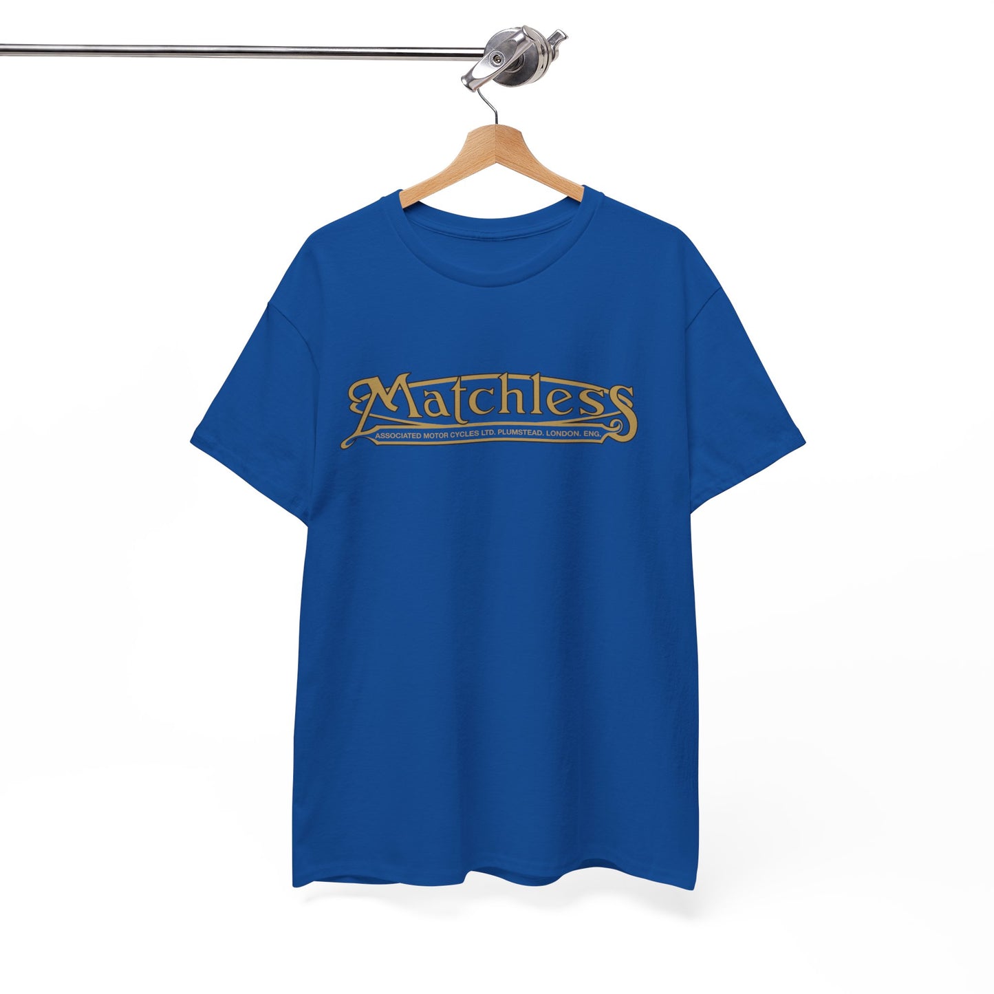 Elegant Rib Collar Matchless Motorcycles Logo T-shirt