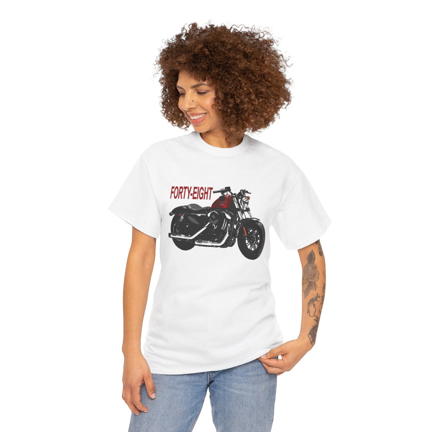 Harley Davidson 48 Unisex T-Shirt | Gildan® 5000 Heavy Cotton™ - Stylish & Comfortable, Great for Bikers of All Styles