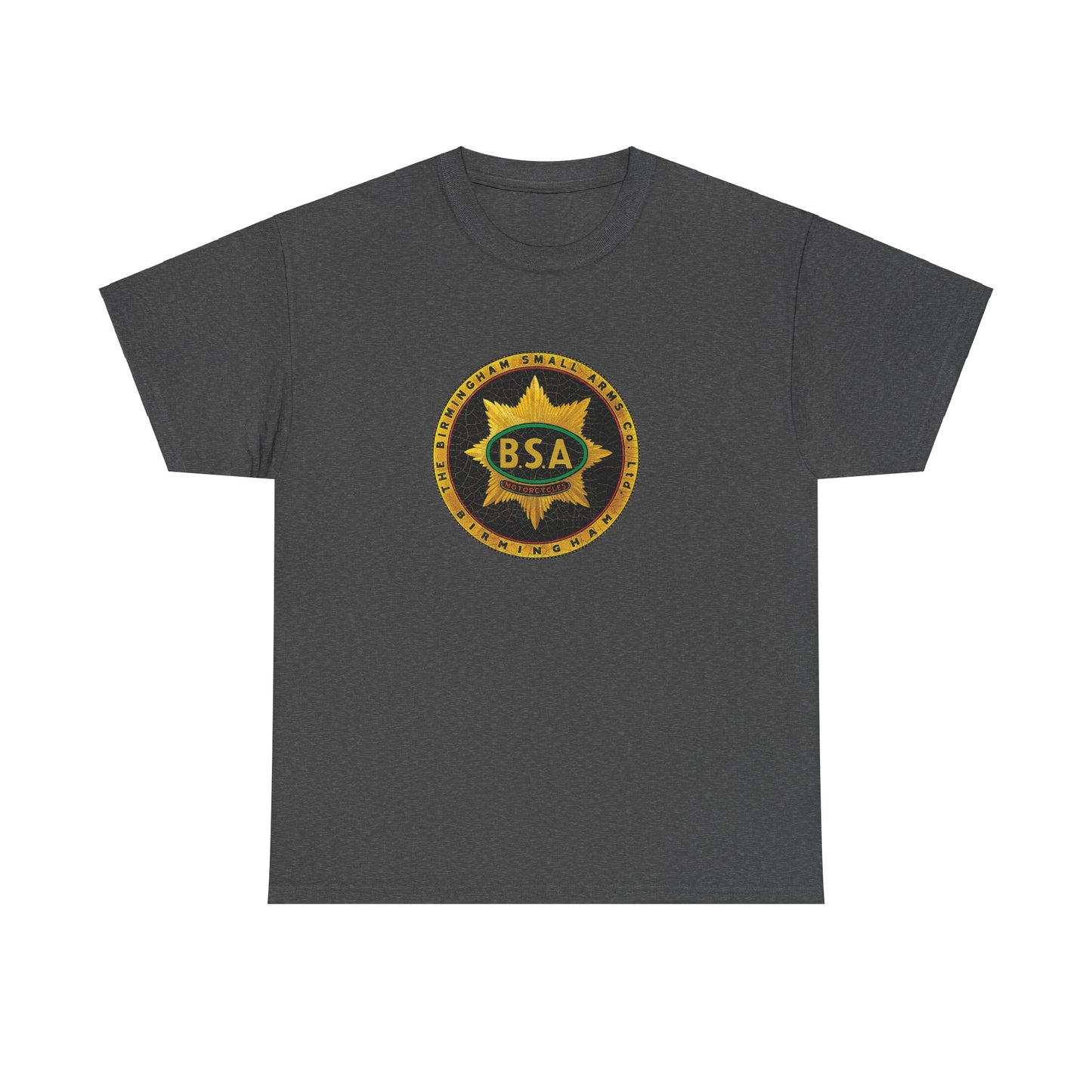 Vintage BSA Logo Tee - Gildan® 5000 Heavy Cotton™, Perfect for Bikers & Motorcycle Enthusiasts