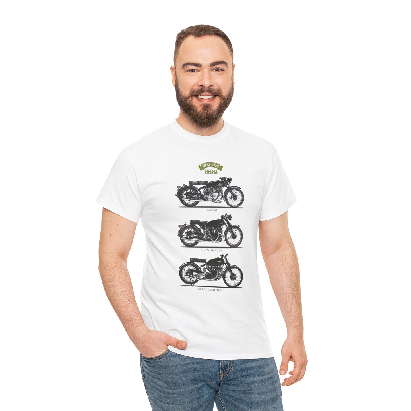 Elevate Your Style with Vincent HRD Vintage Poster Tee with Gildan® 5000's Classic Fit