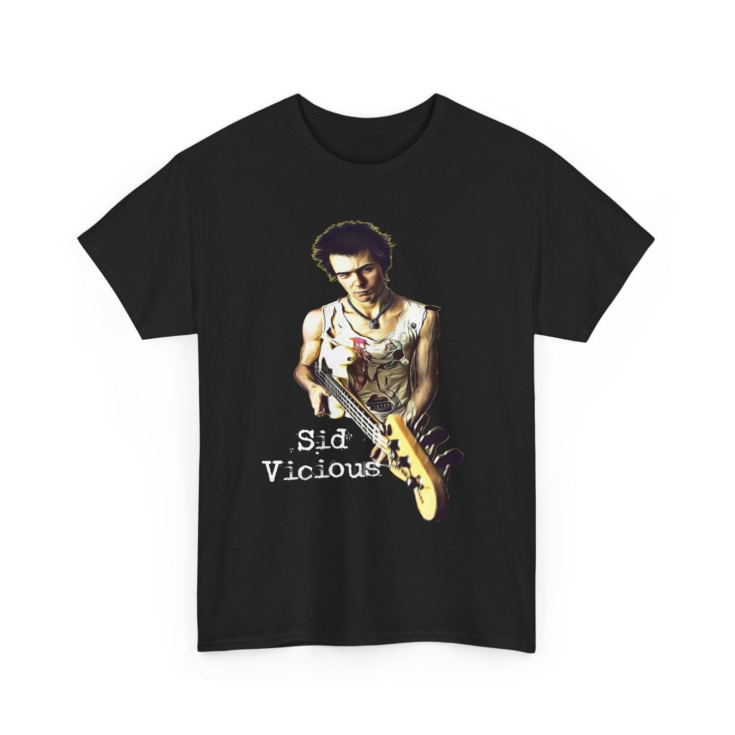 Sid Vicious Design Shirt: Stylish Edge in Heavy Cotton
