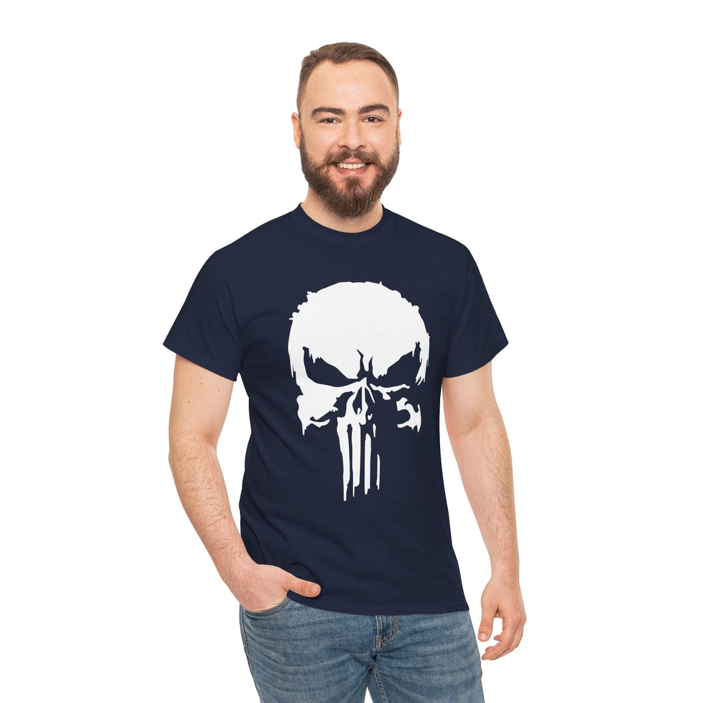 Edgy & Fierce: The Punisher Skull Tee | Gildan® 5000 Heavy Cotton™ - Classic Midweight Fabric for Comfort