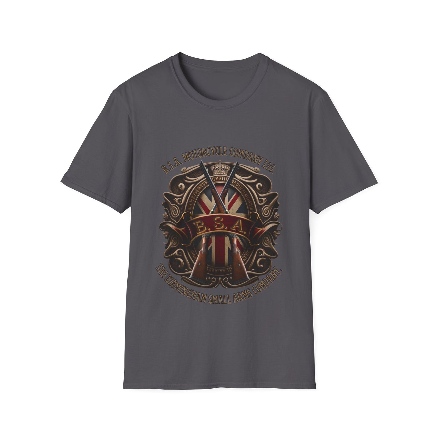 BSA Motorcycle Company Heritage Tee - Gildan® 5000 Heavy Cotton™, Classic Comfort for Enthusiasts