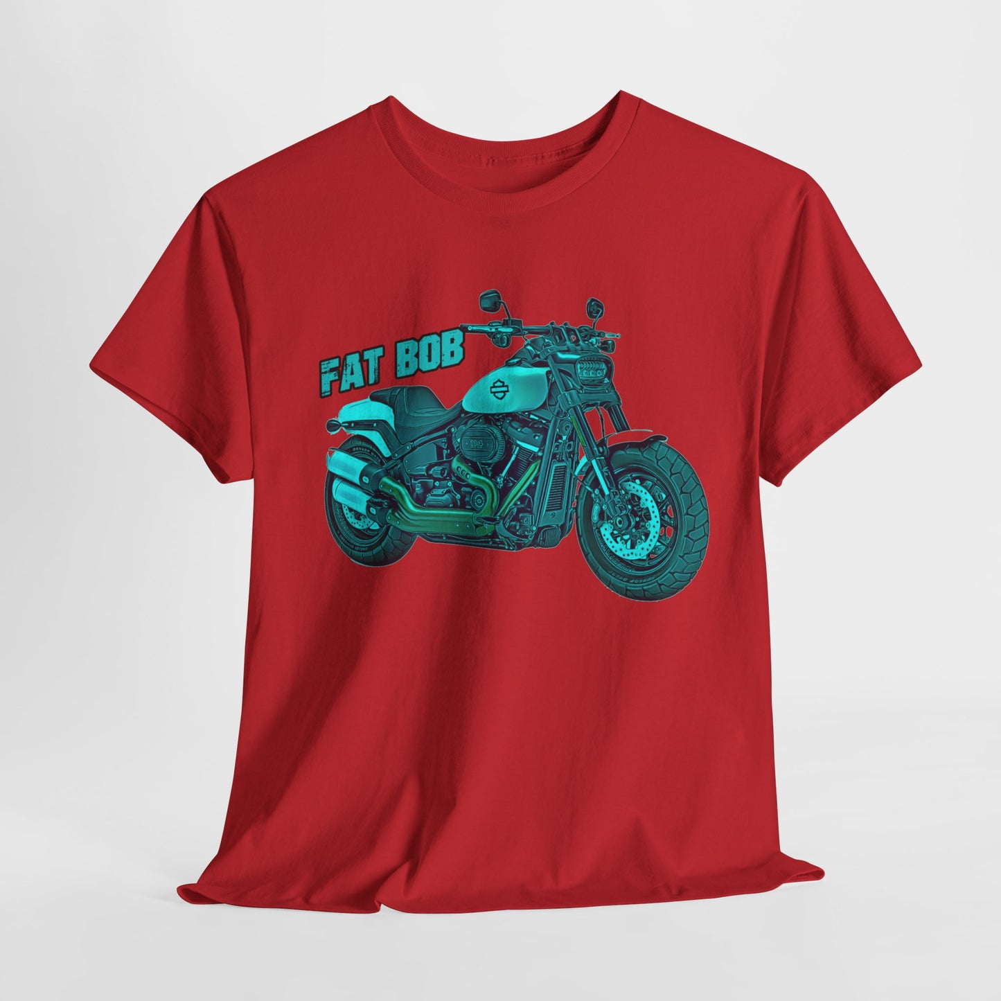 Harley Davidson Fatbob T-Shirt - Gildan® 5000 Heavy Cotton™, Stylish & Durable for Motorcycle Lovers