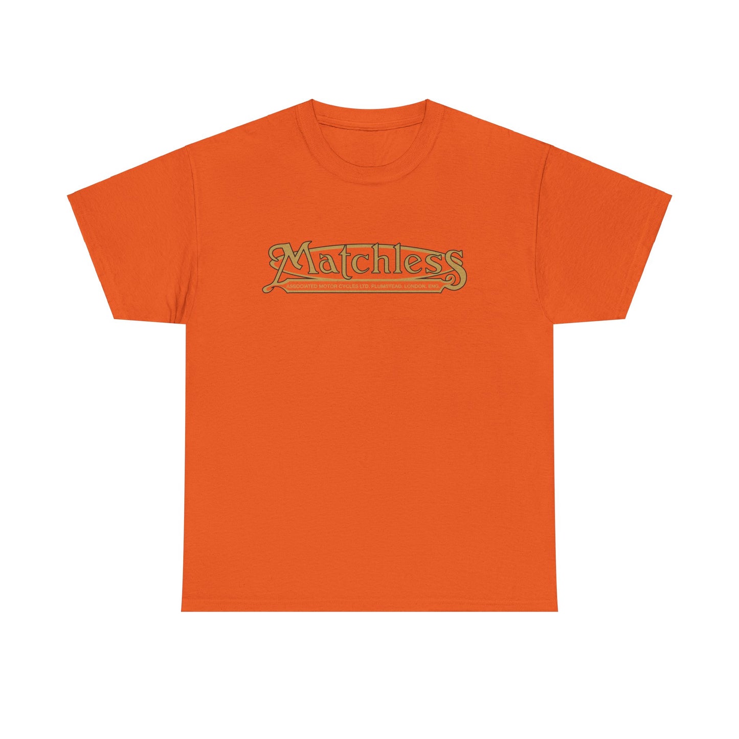 Elegant Rib Collar Matchless Motorcycles Logo T-shirt