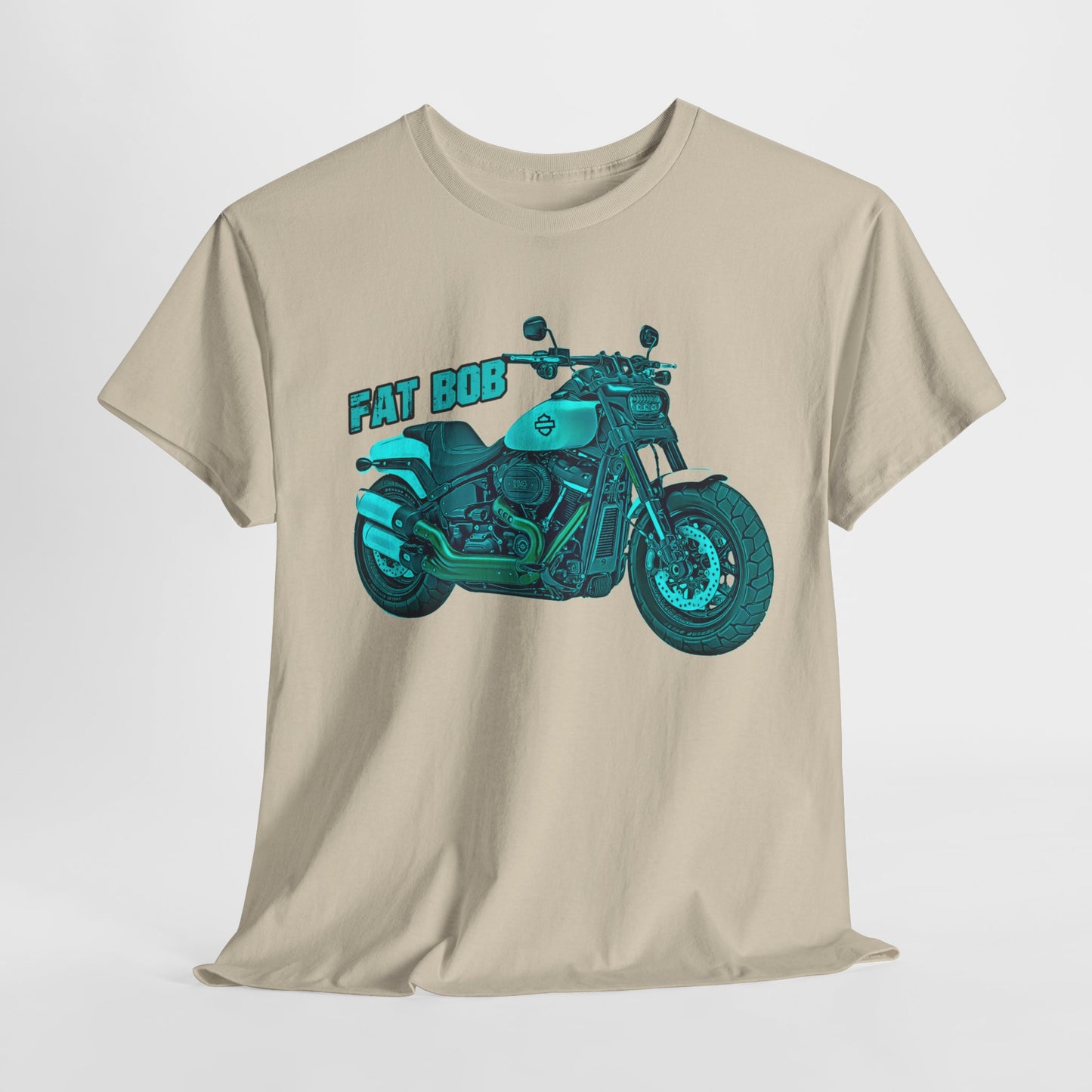 Harley Davidson Fatbob T-Shirt - Gildan® 5000 Heavy Cotton™, Stylish & Durable for Motorcycle Lovers