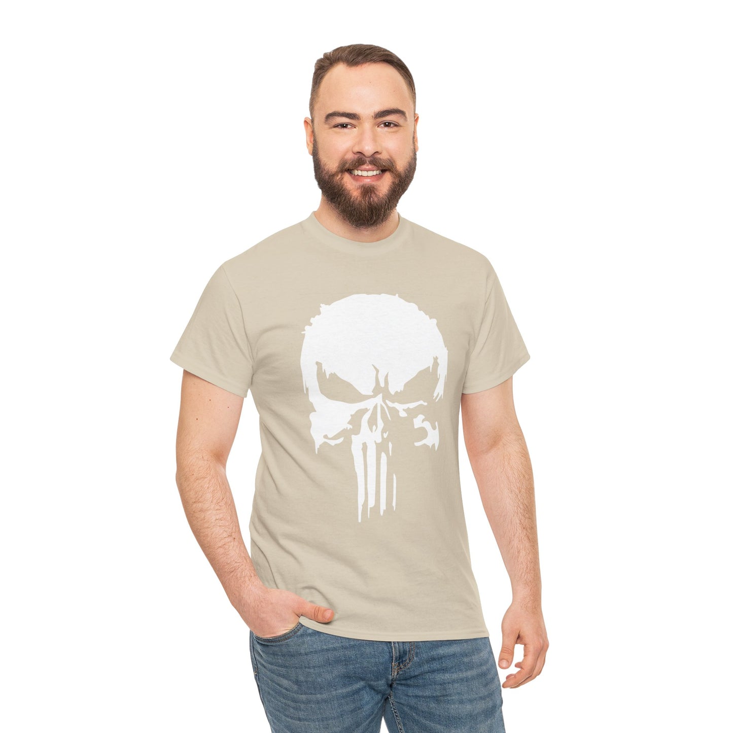 Edgy & Fierce: The Punisher Skull Tee | Gildan® 5000 Heavy Cotton™ - Classic Midweight Fabric for Comfort