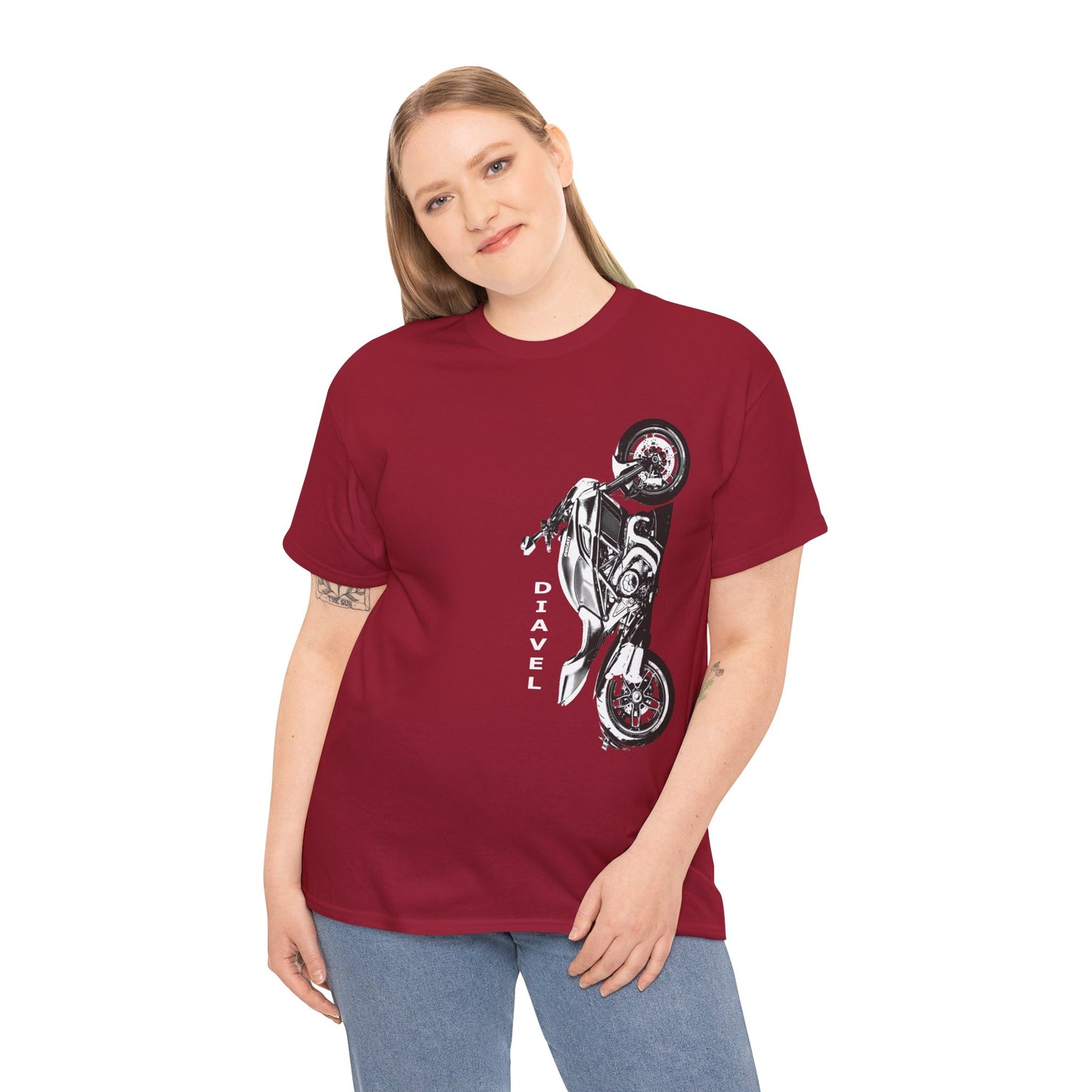 Ducati Diavel Biker T-Shirt | Gildan® 5000 Heavy Cotton™ - Rugged Style, Classic Fit for Motorcycle Lovers
