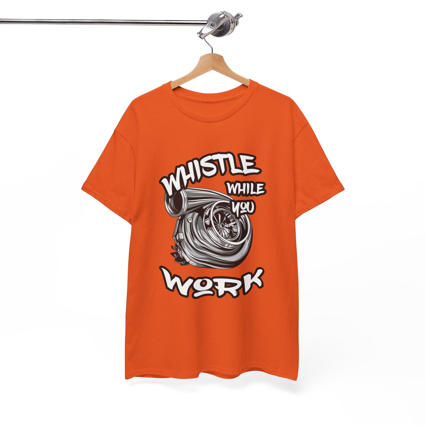 Whistle While You Work Trucker Tee - Gildan® 5000 Heavy Cotton™ Adult T-Shirt, Classic Fit & Durable Comfort