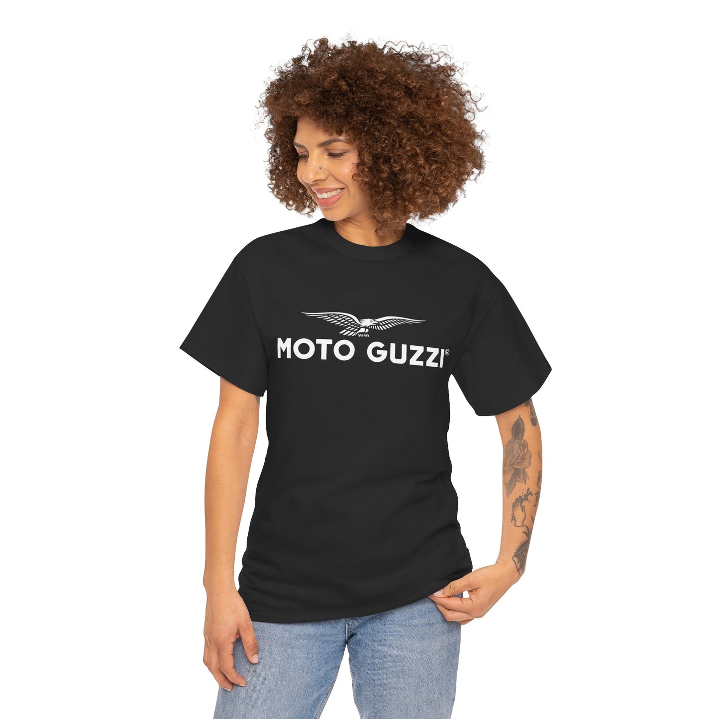 Moto Guzzi Heavy Cotton Logo Tee: Stylish, Durable, and Comfortable