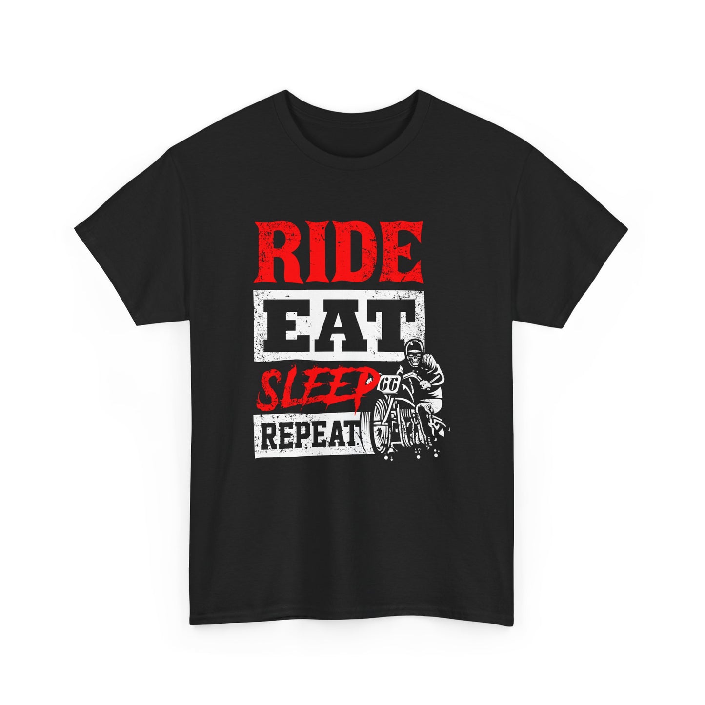 Ride, Eat, Sleep, Repeat Lifestyle Tee | Gildan® 5000 Heavy Cotton™ - Classic Comfort for Bikers