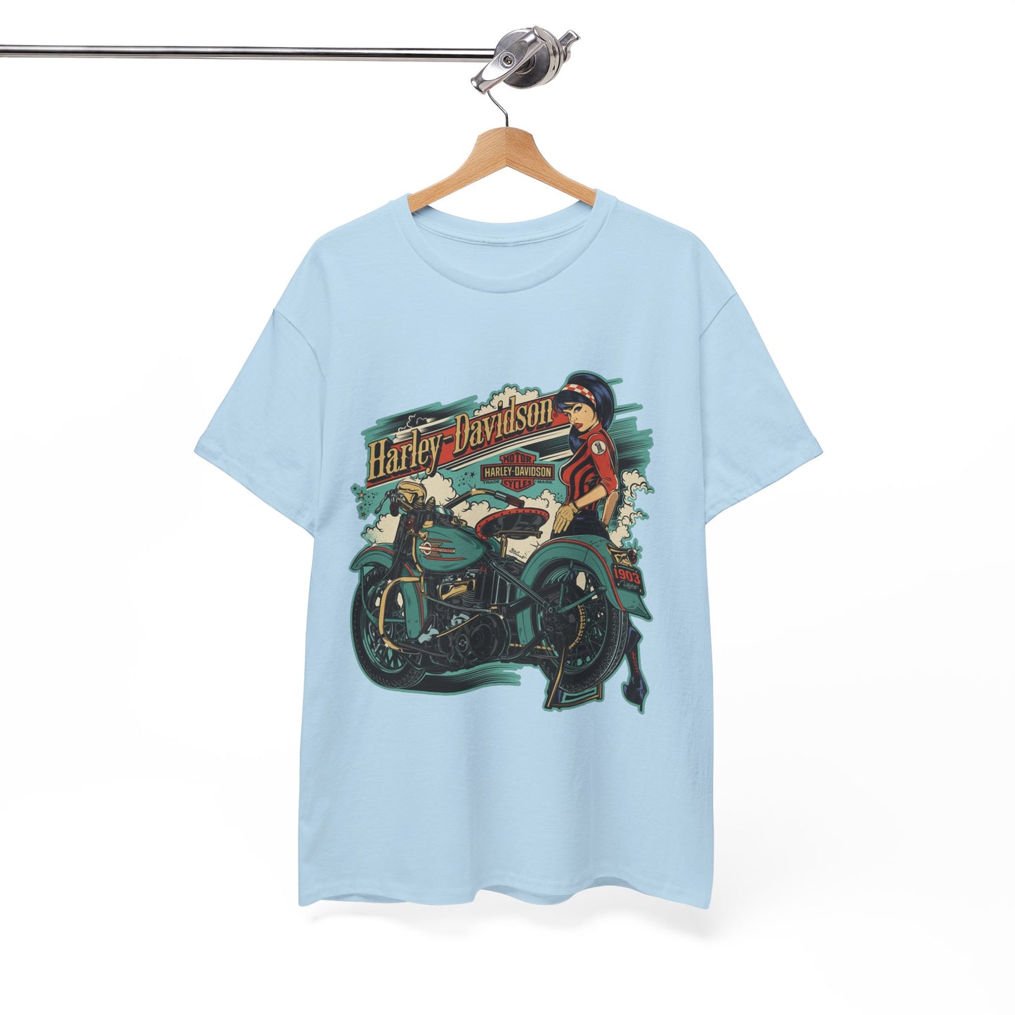 Harley-Davidson 1903 Retro T-Shirt - Gildan® 5000 Heavy Cotton™, Timeless Style, Built for Riders