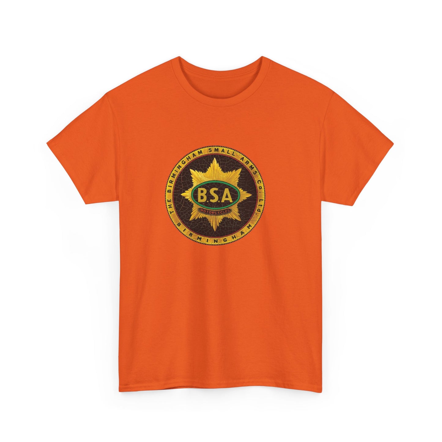 Vintage BSA Logo Tee - Gildan® 5000 Heavy Cotton™, Perfect for Bikers & Motorcycle Enthusiasts