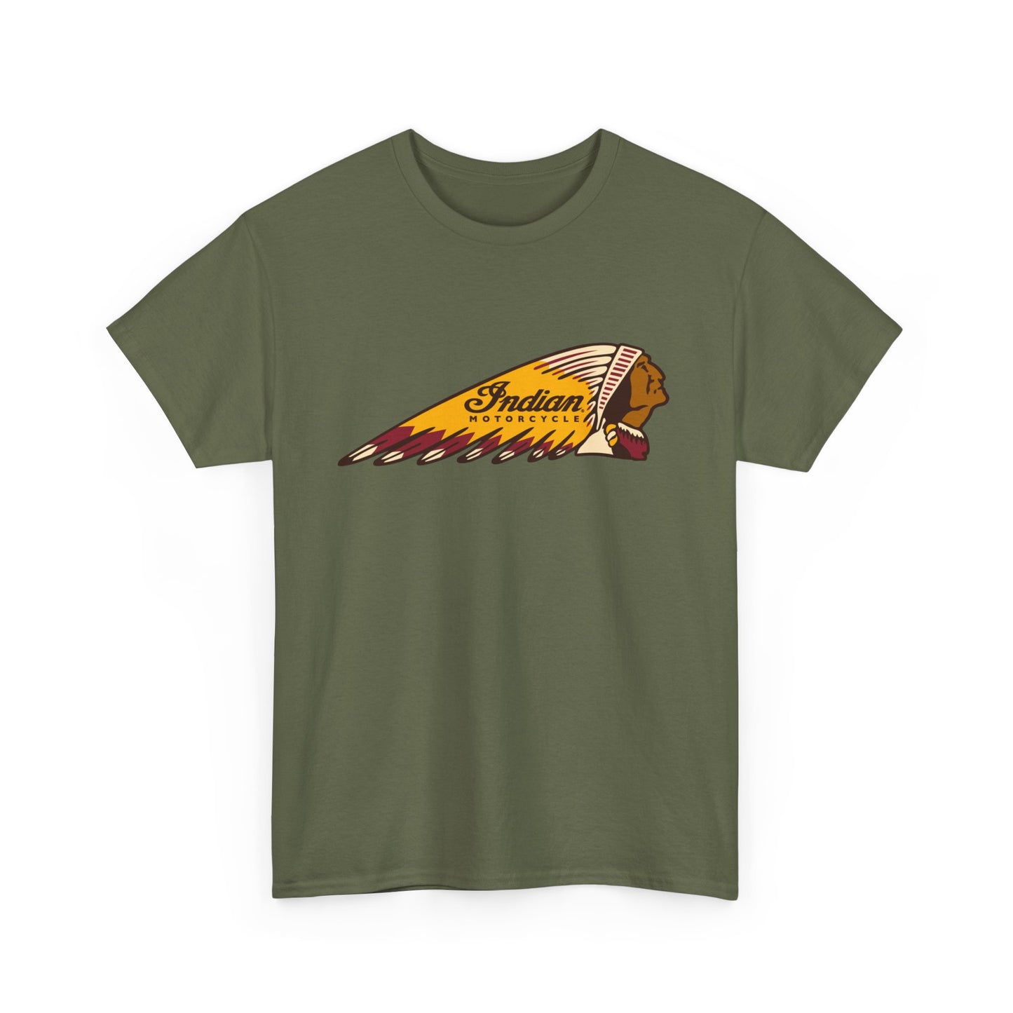 Indian Motorcycles Classic Tee - Gildan® 5000 Heavy Cotton™, Iconic Design, Perfect for Every Biker
