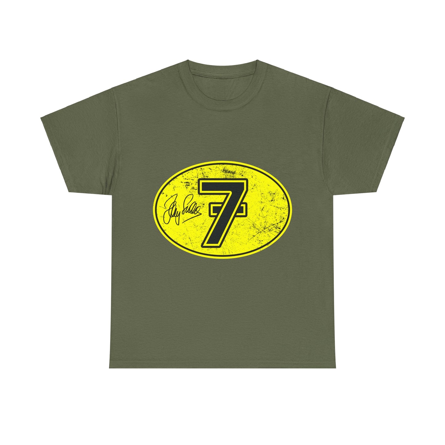 Barry Sheene No. 7 Tee | Gildan® 5000 Heavy Cotton™, Ideal for Motorcycle Enthusiasts