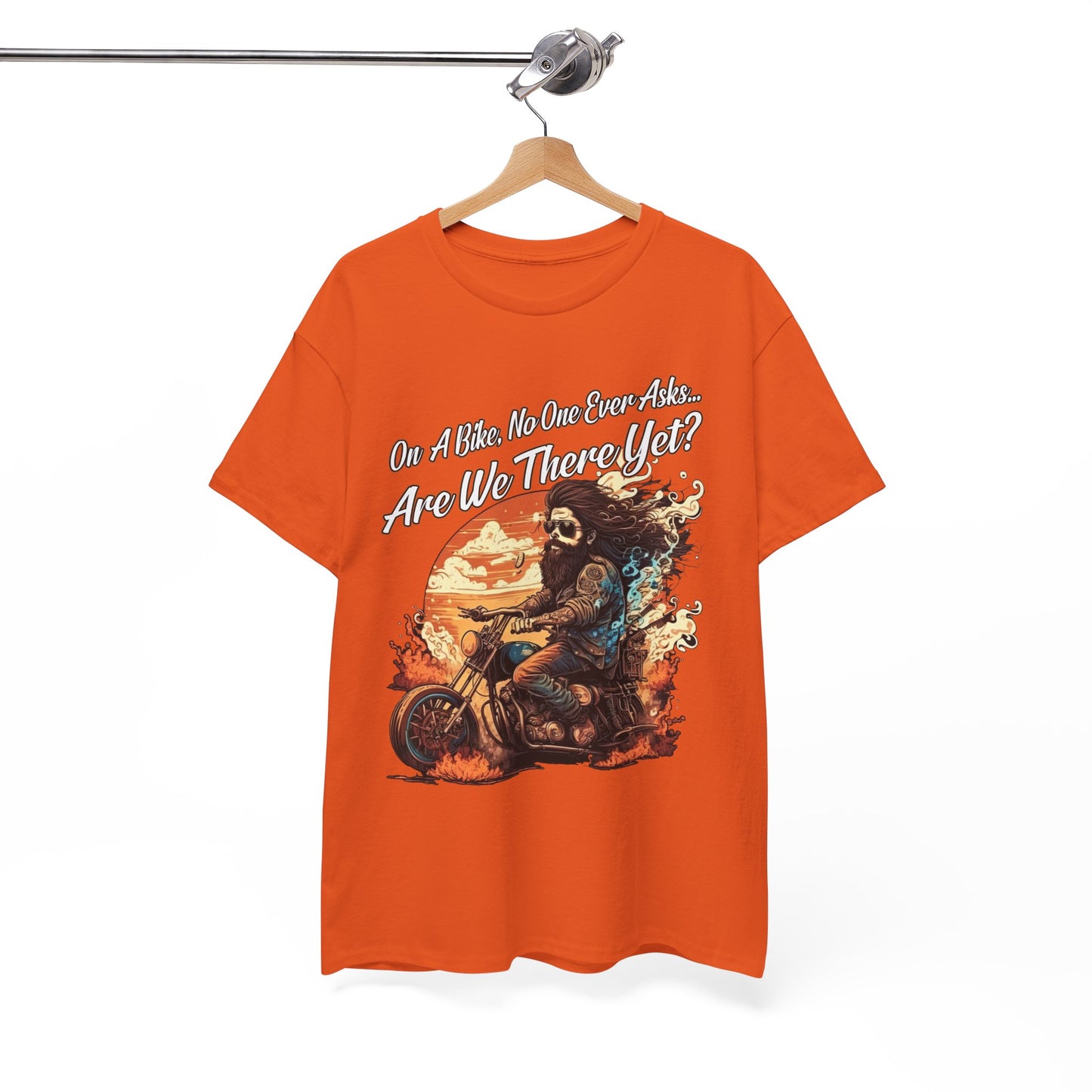 Heavy Cotton 'Are We There Yet?' Biker Tee - Classic Style for Road Warriors
