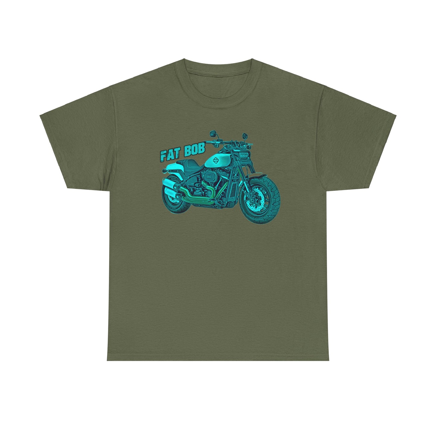 Harley Davidson Fatbob T-Shirt - Gildan® 5000 Heavy Cotton™, Stylish & Durable for Motorcycle Lovers