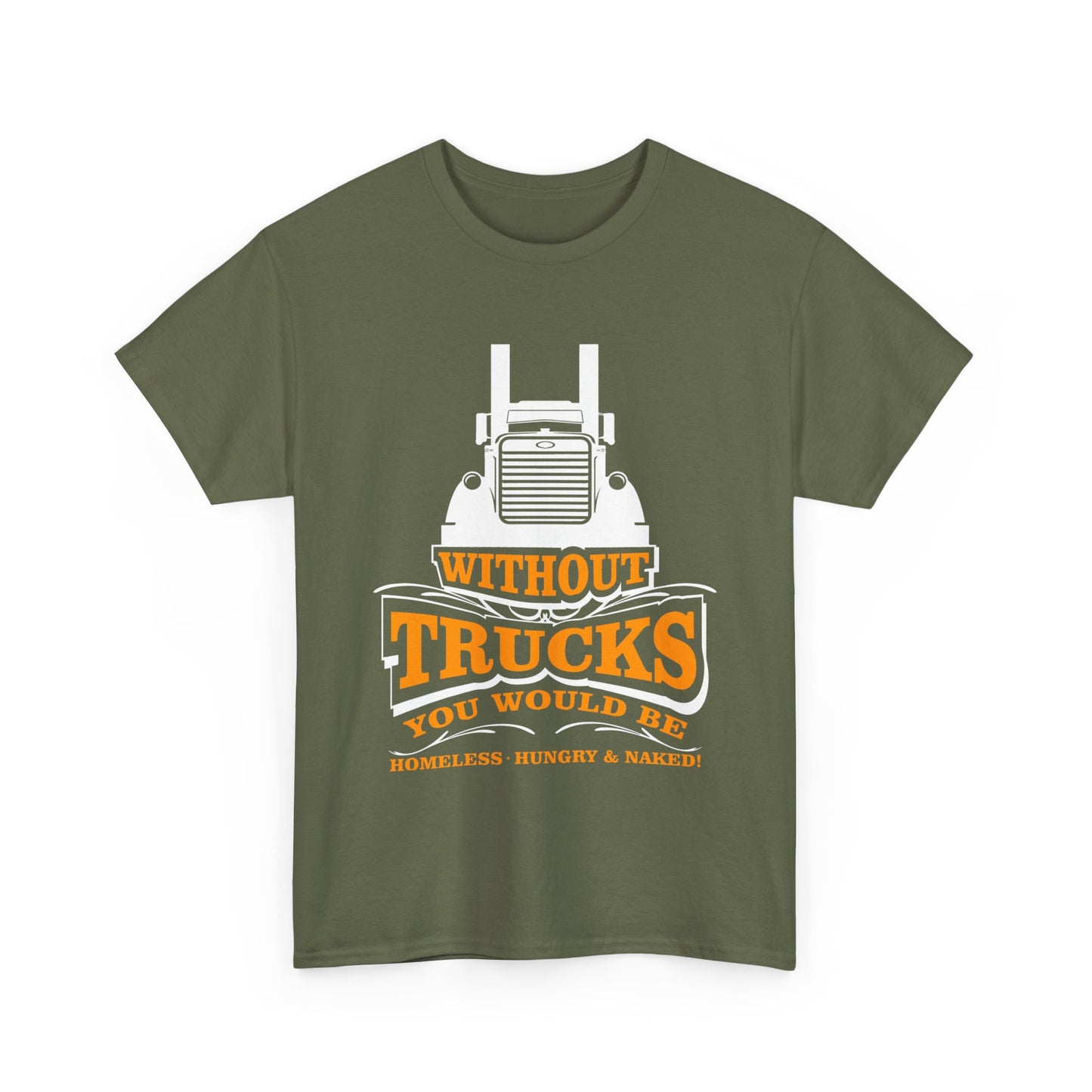 Edgy Trucker Style: Without Trucks You’d Be... Heavy Cotton Shirt