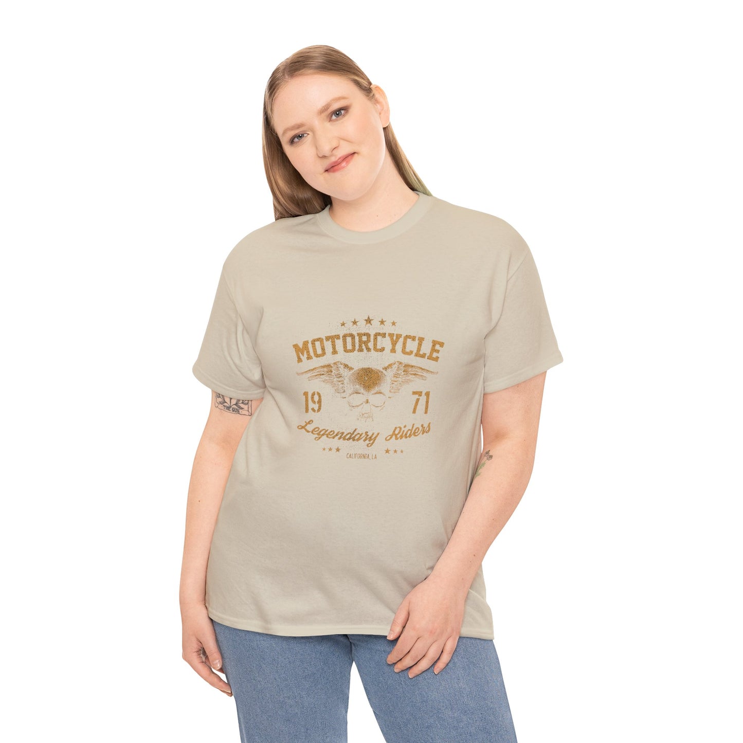 Classic Biker Vibes: Gildan® Heavy Cotton Motorcycle Legend 1971 Shirt