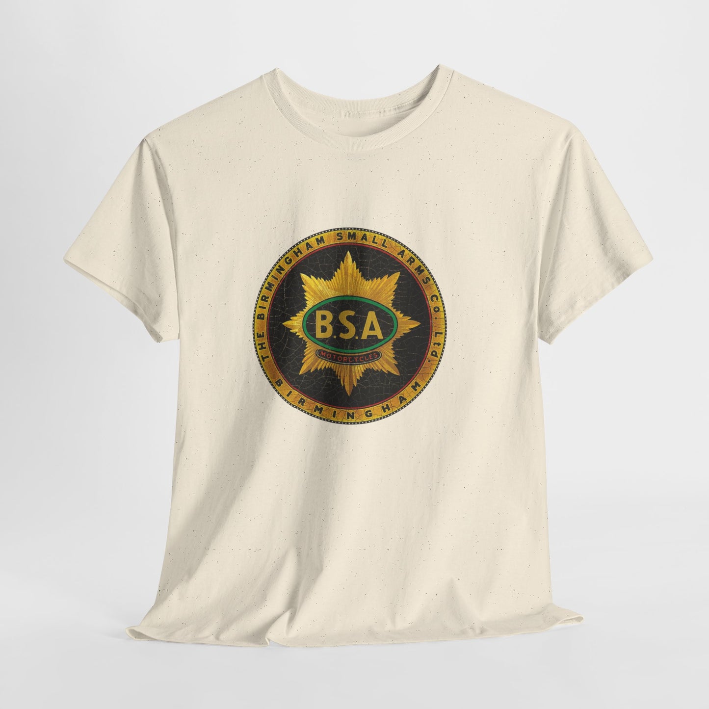 Vintage BSA Logo Tee - Gildan® 5000 Heavy Cotton™, Perfect for Bikers & Motorcycle Enthusiasts