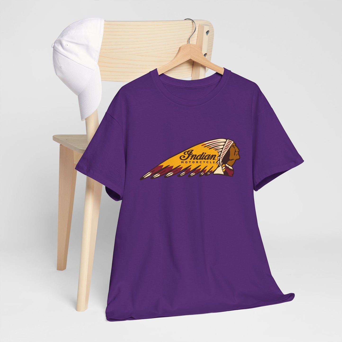 Indian Motorcycles Classic Tee - Gildan® 5000 Heavy Cotton™, Iconic Design, Perfect for Every Biker