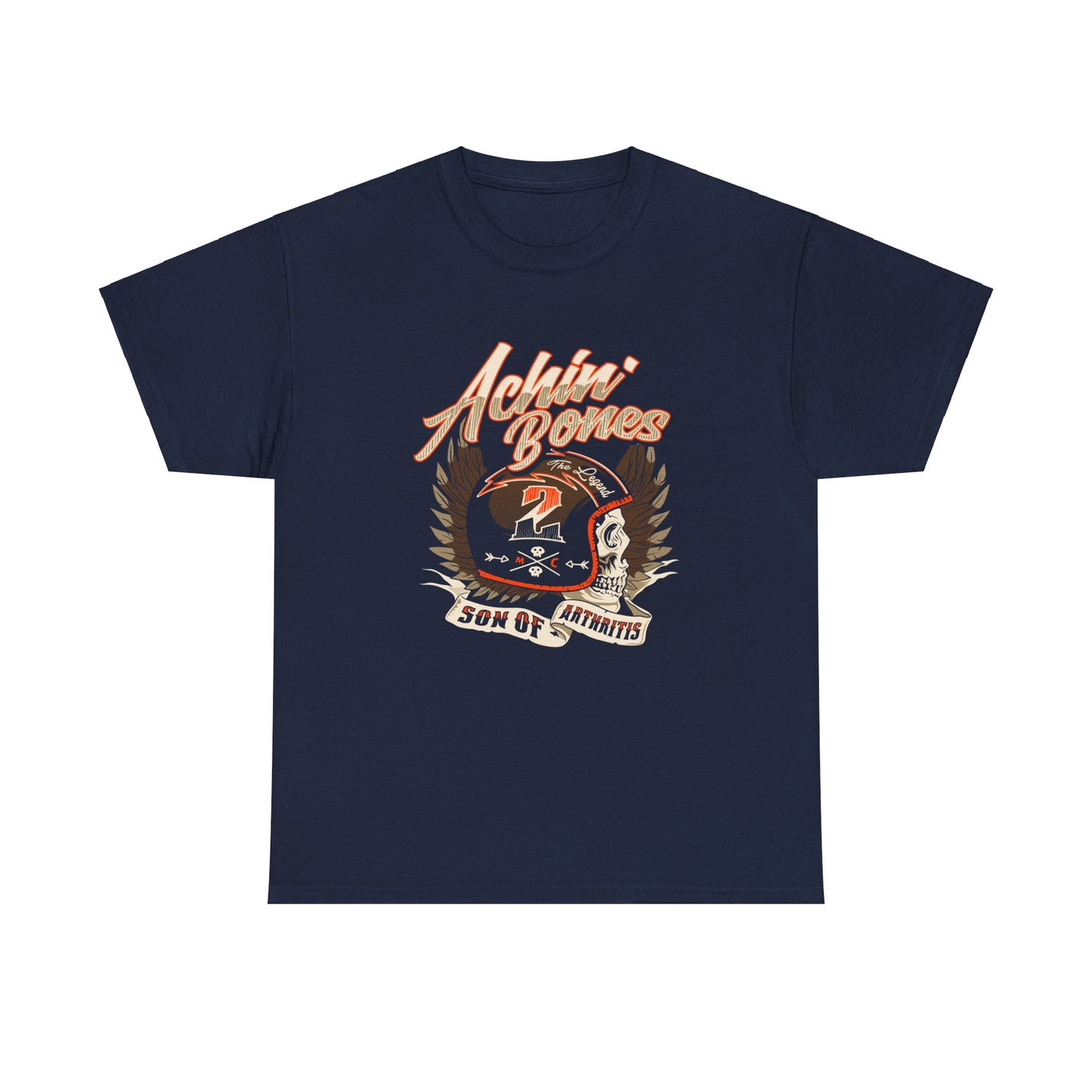 Achin' Bones, Son of Arthritis - Stylish Biker Tee with Heavy Cotton Comfort
